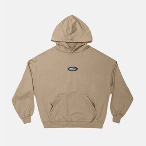 SILICONE DETAIL HOODIE SHADY BROWN
